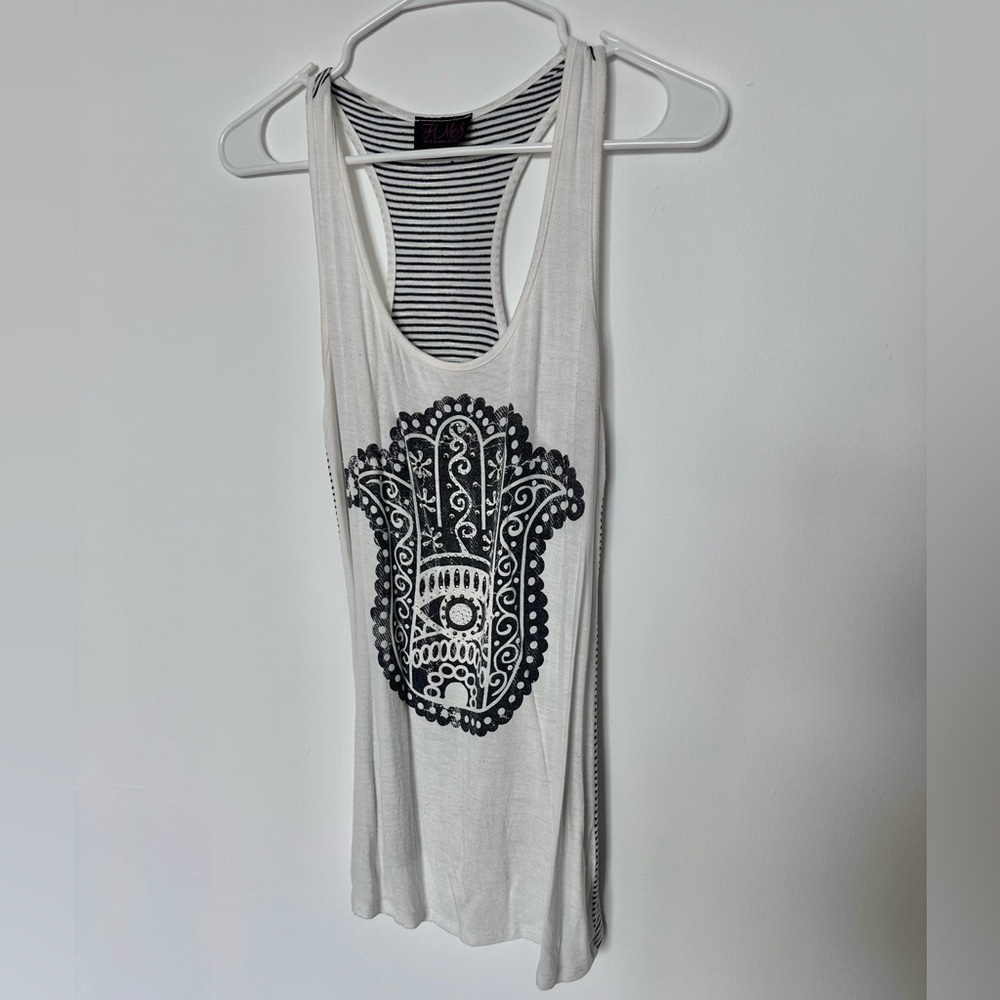 Hot Miami styles hamsa studded tank top
